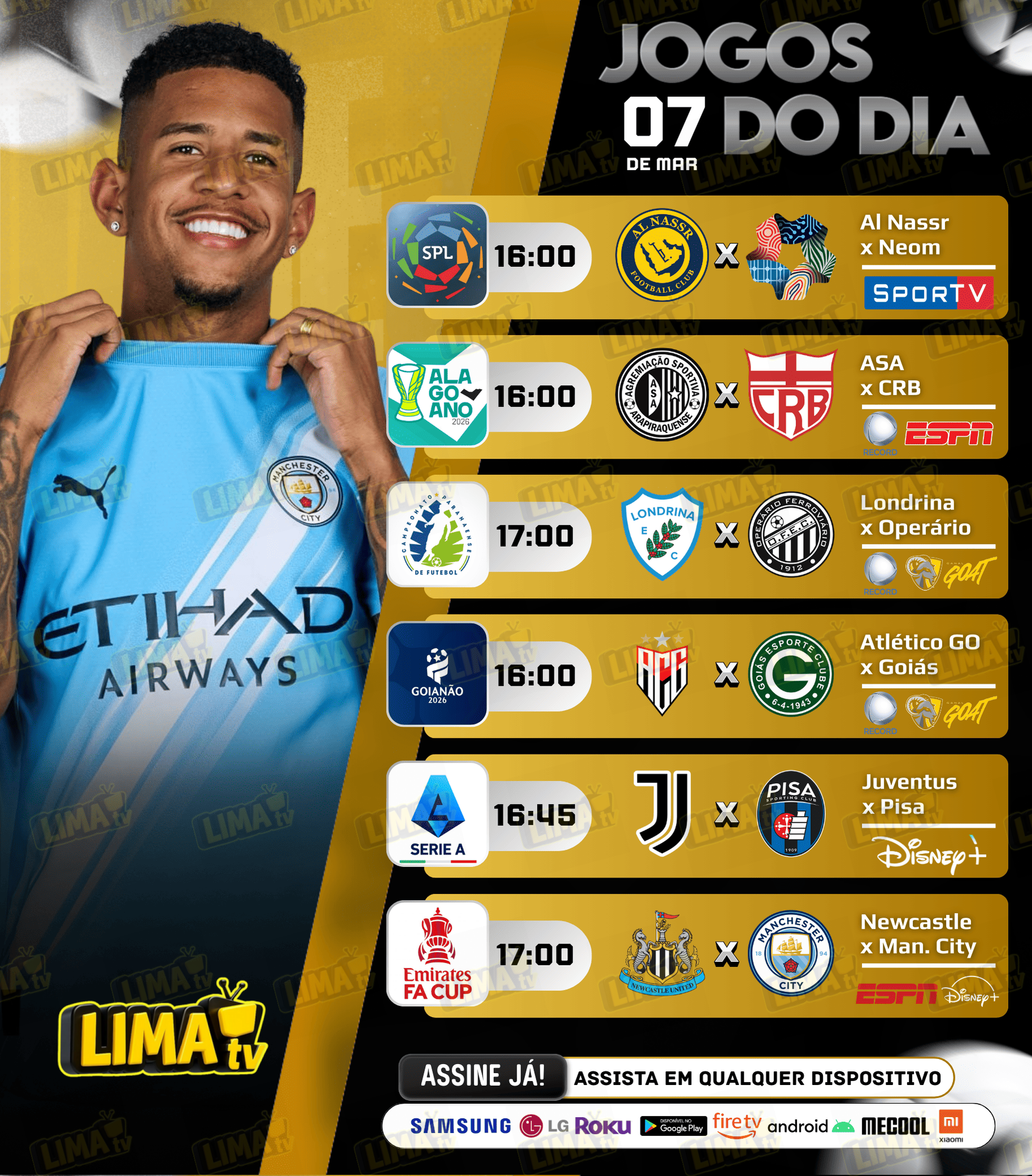 Jogos de futebol de hoje com horários e onde assistir