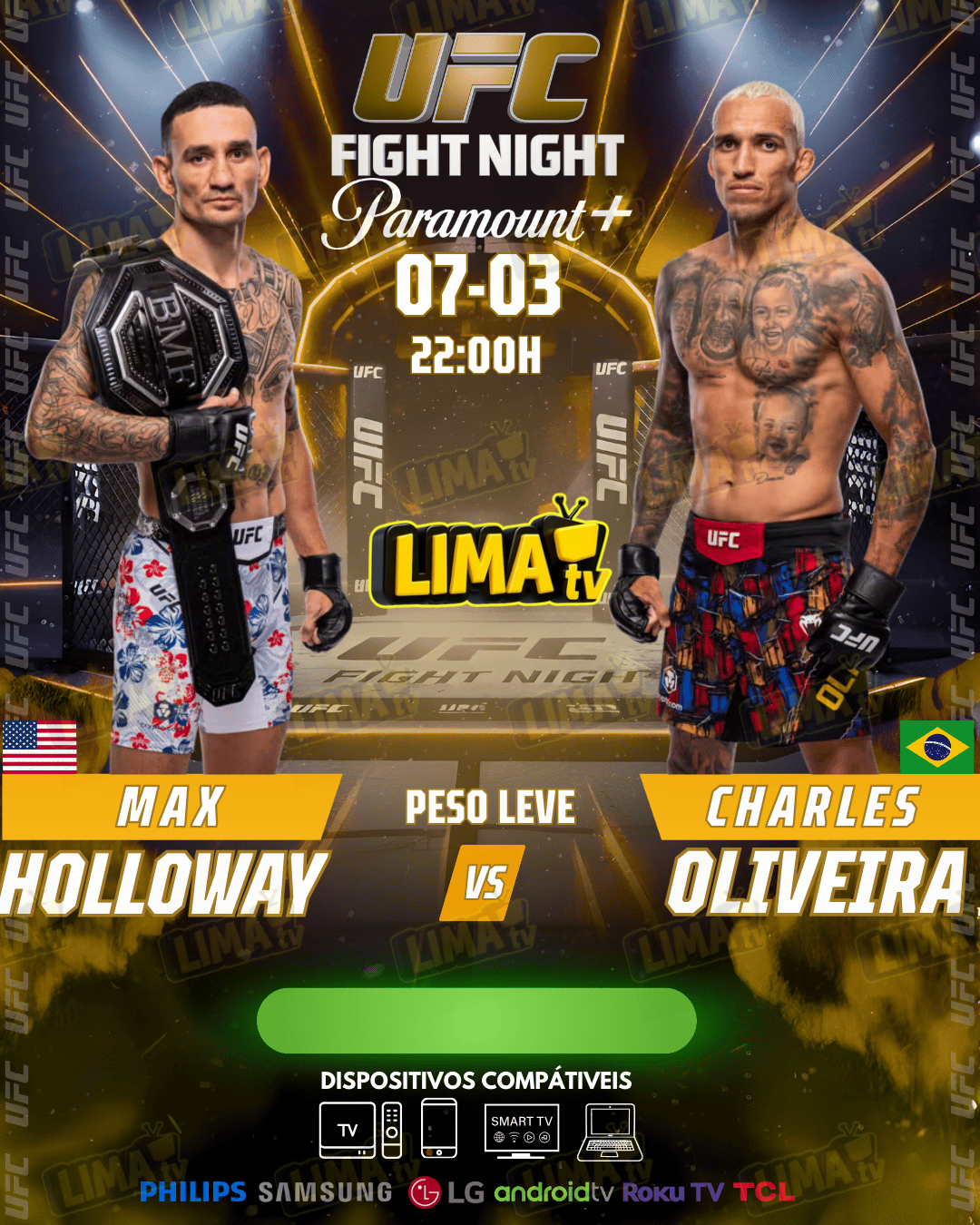 Evento UFC hoje com horário e transmissão