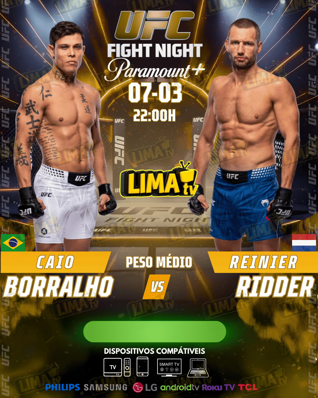 Evento UFC hoje com horário e transmissão