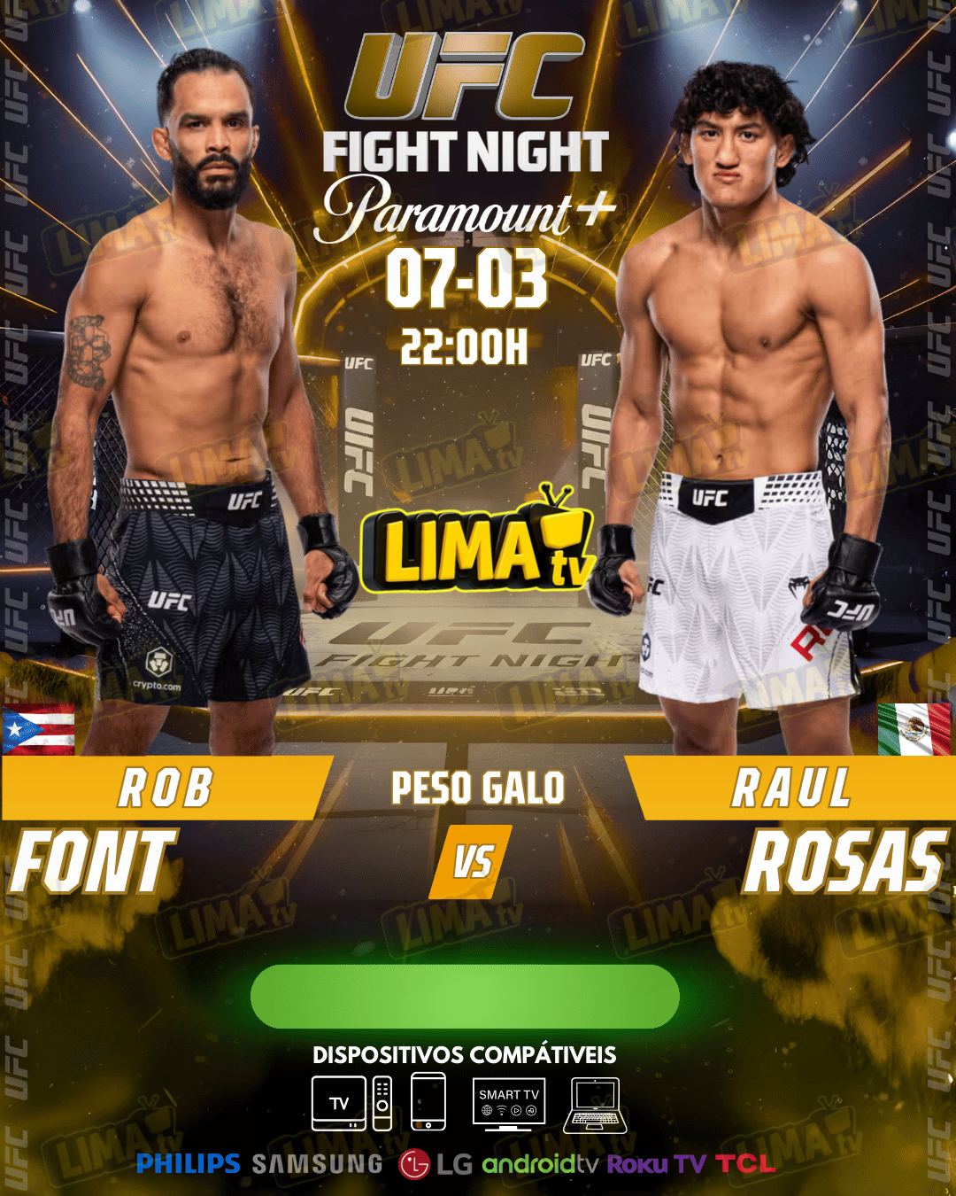 Evento UFC hoje com horário e transmissão